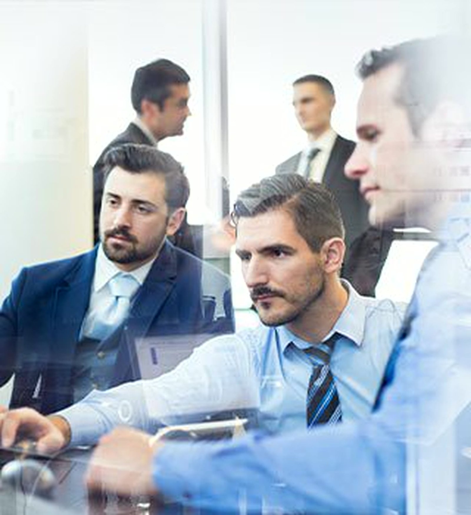 Business team collaborating in an office
